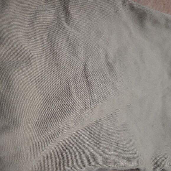 LL Bean Fleece Lined Pants Khaki Tan Pleated Front Pants Size 36x31 Mens - Picture 7 of 11